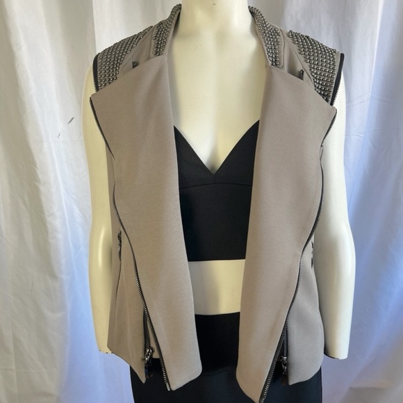 NWT 🤩MINICUCCI X MARCANIO JACKET 2 in 1 SLEEVELESS JACKET MOTO STYLE 🙌🌟 - Picture 4 of 8
